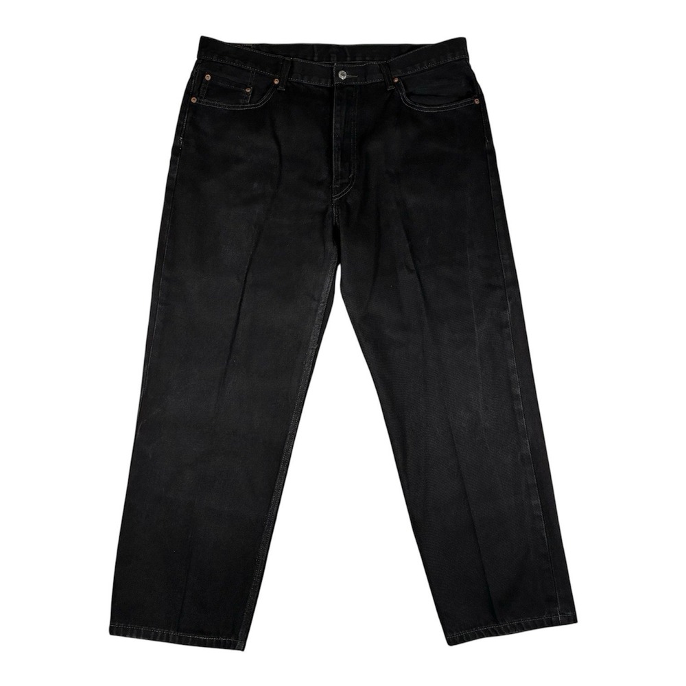 Levi's 550 Jeans Men's 40x30 Black Denim Relaxed Tapered Leg High Rise Workwear - Picture 1 of 15